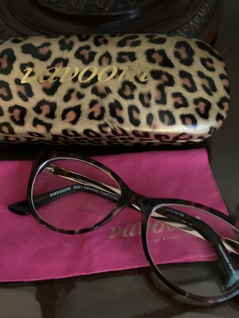 VAVOOM  by VIVIAN  MORGAN   OOM8051 HAVANA TORTOISE  EYECLASSES AND CASE
